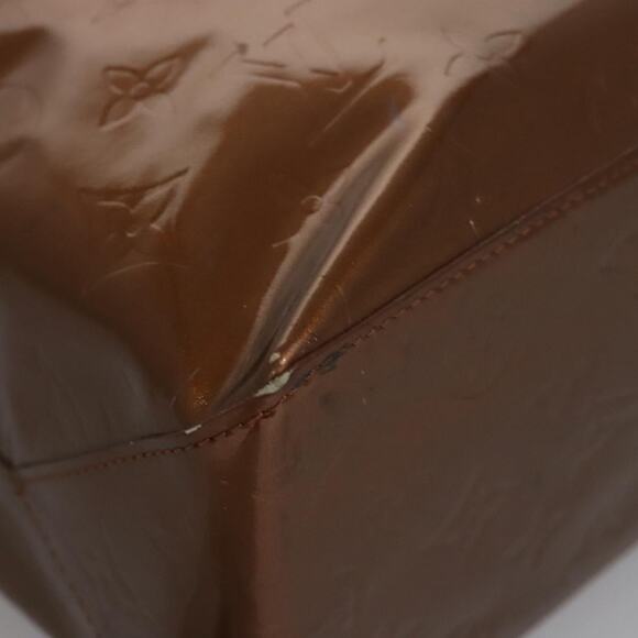 LOUIS VUITTON Monogram Vernis Reade MM Hand Bag Bronze M91143 - Picture 9 of 16